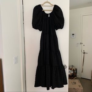 Zara Black Puffy Sleeves dress
